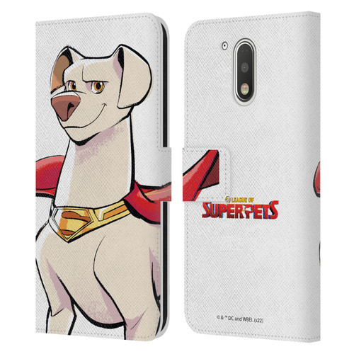 DC League Of Super Pets Graphics Krypto Leather Book Wallet Case Cover For Motorola Moto G41