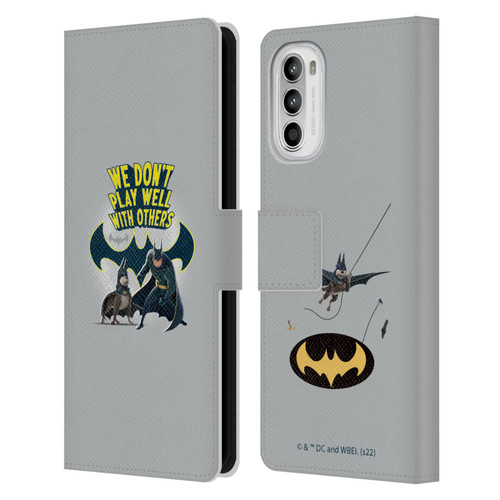DC League Of Super Pets Graphics We Don't Play Well With Others Leather Book Wallet Case Cover For Motorola Moto G52