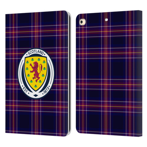Scotland National Football Team Logo 2 Tartan Leather Book Wallet Case Cover For Apple iPad 9.7 2017 / iPad 9.7 2018