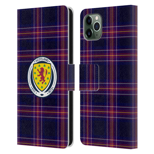 Scotland National Football Team Logo 2 Tartan Leather Book Wallet Case Cover For Apple iPhone 11 Pro Max