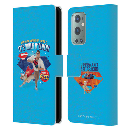 DC League Of Super Pets Graphics It's Walk O' Clock Leather Book Wallet Case Cover For OnePlus 9