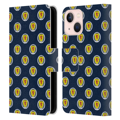 Scotland National Football Team Logo 2 Pattern Leather Book Wallet Case Cover For Apple iPhone 13 Mini