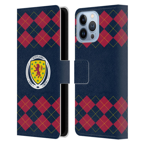 Scotland National Football Team Logo 2 Argyle Leather Book Wallet Case Cover For Apple iPhone 13 Pro Max