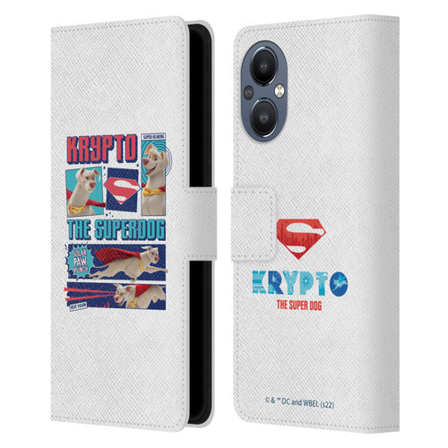DC League Of Super Pets Graphics Krypto The Superdog Leather Book Wallet Case Cover For OnePlus Nord N20 5G