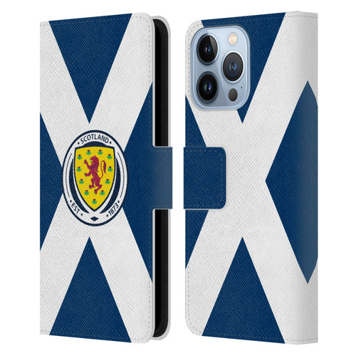 Scotland National Football Team Logo 2 Scotland Flag Leather Book Wallet Case Cover For Apple iPhone 13 Pro