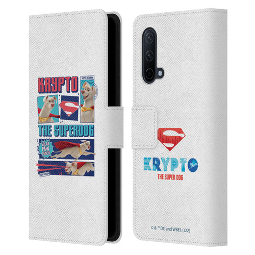 DC League Of Super Pets Graphics Krypto The Superdog Leather Book Wallet Case Cover For OnePlus Nord CE 5G