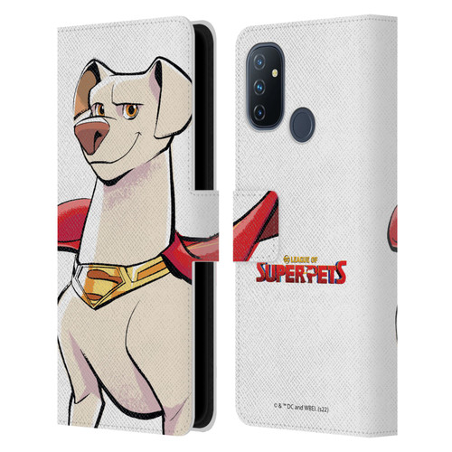 DC League Of Super Pets Graphics Krypto Leather Book Wallet Case Cover For OnePlus Nord N100