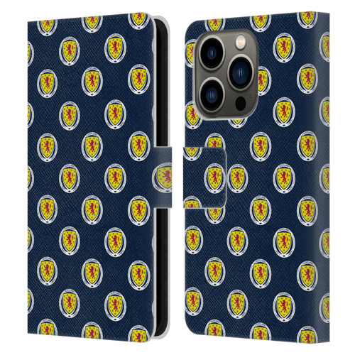 Scotland National Football Team Logo 2 Pattern Leather Book Wallet Case Cover For Apple iPhone 14 Pro