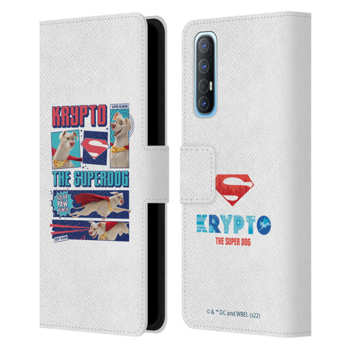 DC League Of Super Pets Graphics Krypto The Superdog Leather Book Wallet Case Cover For OPPO Find X2 Neo 5G