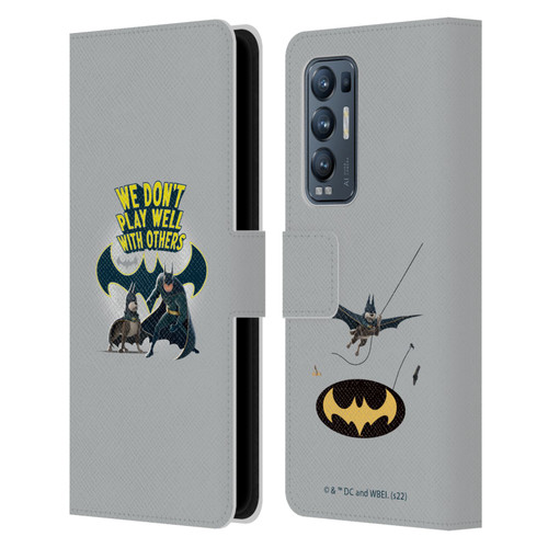 DC League Of Super Pets Graphics We Don't Play Well With Others Leather Book Wallet Case Cover For OPPO Find X3 Neo / Reno5 Pro+ 5G
