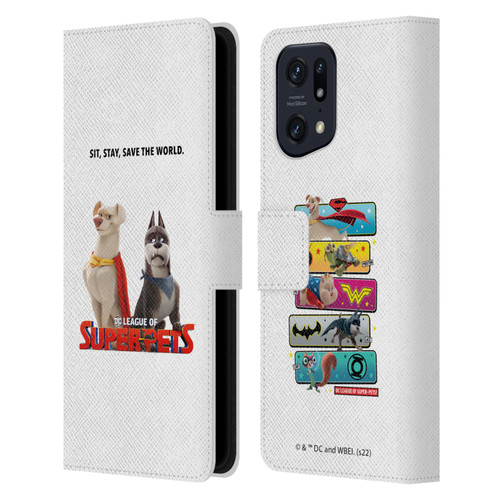 DC League Of Super Pets Graphics Characters 1 Leather Book Wallet Case Cover For OPPO Find X5