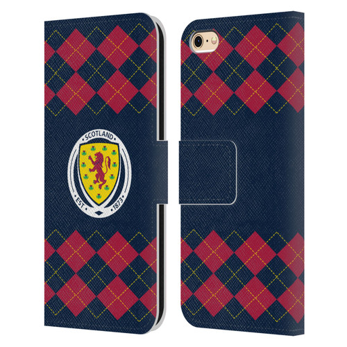 Scotland National Football Team Logo 2 Argyle Leather Book Wallet Case Cover For Apple iPhone 6 / iPhone 6s