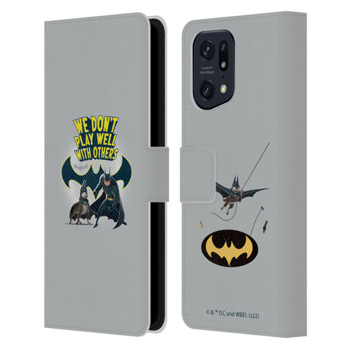 DC League Of Super Pets Graphics We Don't Play Well With Others Leather Book Wallet Case Cover For OPPO Find X5