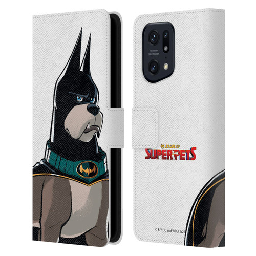 DC League Of Super Pets Graphics Ace Leather Book Wallet Case Cover For OPPO Find X5 Pro
