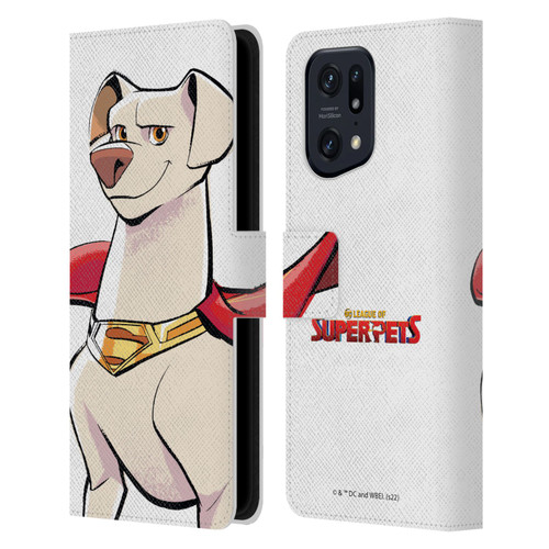 DC League Of Super Pets Graphics Krypto Leather Book Wallet Case Cover For OPPO Find X5 Pro