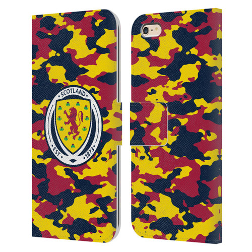 Scotland National Football Team Logo 2 Camouflage Leather Book Wallet Case Cover For Apple iPhone 6 Plus / iPhone 6s Plus