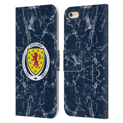 Scotland National Football Team Logo 2 Marble Leather Book Wallet Case Cover For Apple iPhone 6 Plus / iPhone 6s Plus