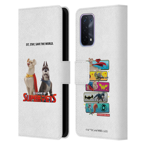 DC League Of Super Pets Graphics Characters 1 Leather Book Wallet Case Cover For OPPO A54 5G