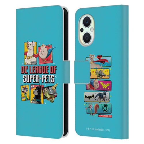 DC League Of Super Pets Graphics Characters 2 Leather Book Wallet Case Cover For OPPO Reno8 Lite