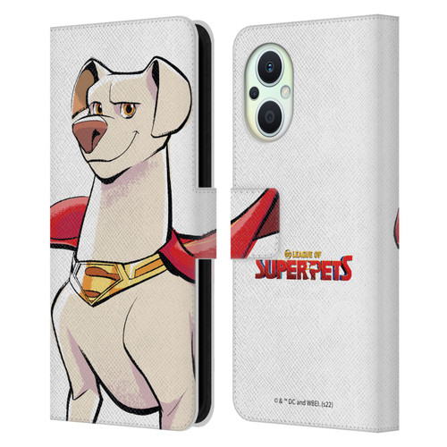 DC League Of Super Pets Graphics Krypto Leather Book Wallet Case Cover For OPPO Reno8 Lite