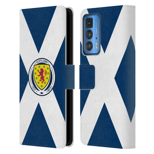 Scotland National Football Team Logo 2 Scotland Flag Leather Book Wallet Case Cover For Motorola Edge 20 Pro