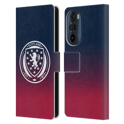Scotland National Football Team Logo 2 Gradient Leather Book Wallet Case Cover For Motorola Edge 30