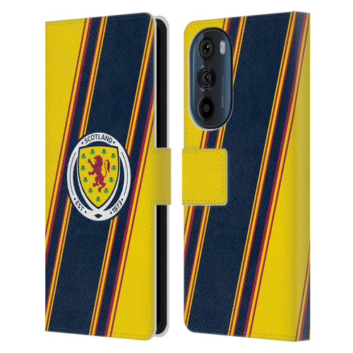 Scotland National Football Team Logo 2 Stripes Leather Book Wallet Case Cover For Motorola Edge 30