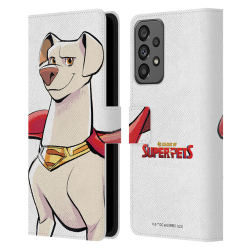 DC League Of Super Pets Graphics Krypto Leather Book Wallet Case Cover For Samsung Galaxy A73 5G (2022)