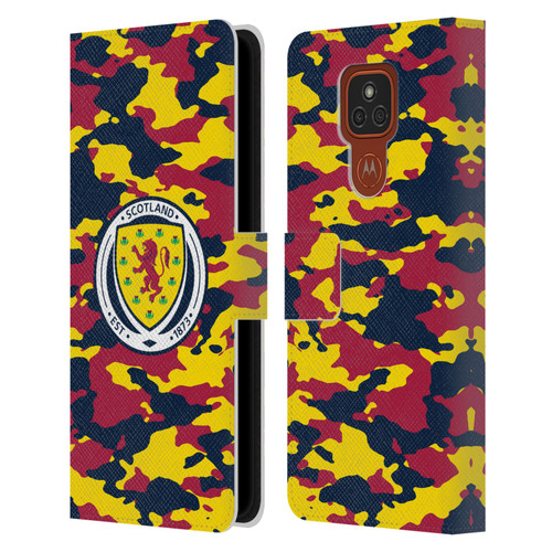 Scotland National Football Team Logo 2 Camouflage Leather Book Wallet Case Cover For Motorola Moto E7 Plus