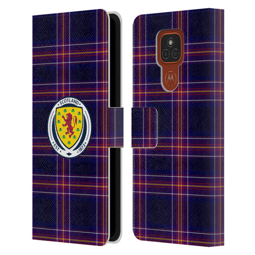 Scotland National Football Team Logo 2 Tartan Leather Book Wallet Case Cover For Motorola Moto E7 Plus