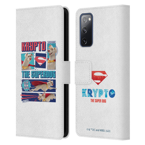 DC League Of Super Pets Graphics Krypto The Superdog Leather Book Wallet Case Cover For Samsung Galaxy S20 FE / 5G