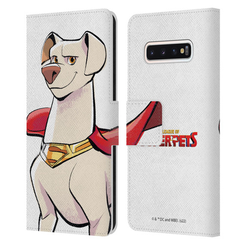 DC League Of Super Pets Graphics Krypto Leather Book Wallet Case Cover For Samsung Galaxy S10