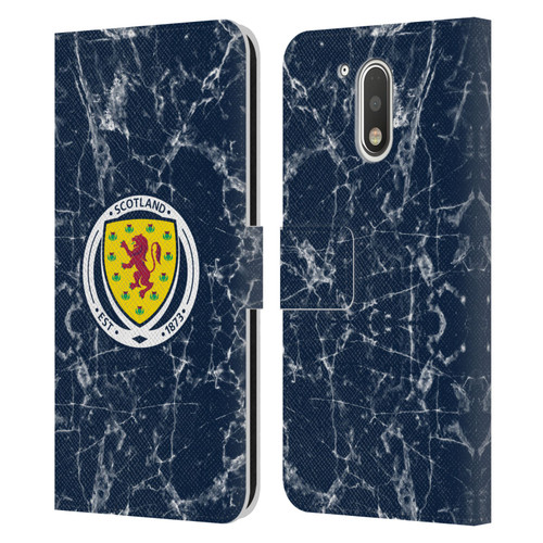 Scotland National Football Team Logo 2 Marble Leather Book Wallet Case Cover For Motorola Moto G41