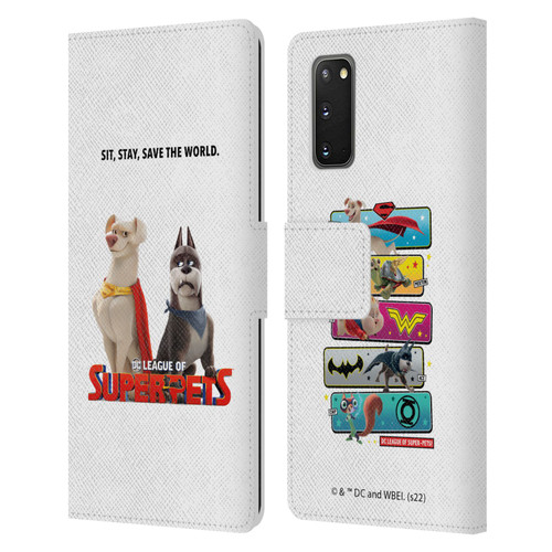 DC League Of Super Pets Graphics Characters 1 Leather Book Wallet Case Cover For Samsung Galaxy S20 / S20 5G