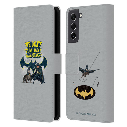DC League Of Super Pets Graphics We Don't Play Well With Others Leather Book Wallet Case Cover For Samsung Galaxy S21 FE 5G