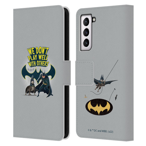 DC League Of Super Pets Graphics We Don't Play Well With Others Leather Book Wallet Case Cover For Samsung Galaxy S21 5G