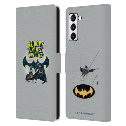 DC League Of Super Pets Graphics We Don't Play Well With Others Leather Book Wallet Case Cover For Samsung Galaxy S21+ 5G