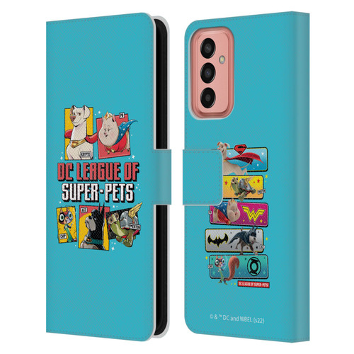 DC League Of Super Pets Graphics Characters 2 Leather Book Wallet Case Cover For Samsung Galaxy M13 (2022)
