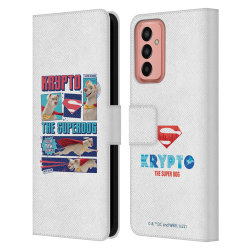DC League Of Super Pets Graphics Krypto The Superdog Leather Book Wallet Case Cover For Samsung Galaxy M13 (2022)