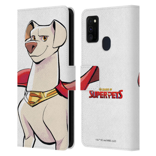 DC League Of Super Pets Graphics Krypto Leather Book Wallet Case Cover For Samsung Galaxy M30s (2019)/M21 (2020)
