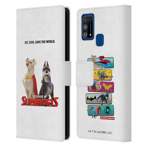 DC League Of Super Pets Graphics Characters 1 Leather Book Wallet Case Cover For Samsung Galaxy M31 (2020)