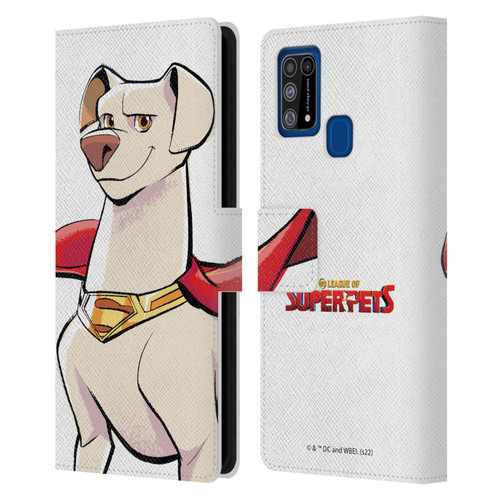 DC League Of Super Pets Graphics Krypto Leather Book Wallet Case Cover For Samsung Galaxy M31 (2020)