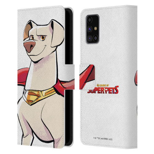 DC League Of Super Pets Graphics Krypto Leather Book Wallet Case Cover For Samsung Galaxy M31s (2020)