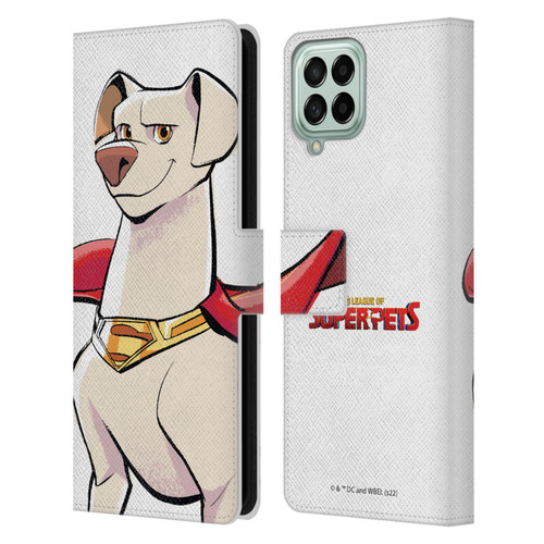 DC League Of Super Pets Graphics Krypto Leather Book Wallet Case Cover For Samsung Galaxy M33 (2022)