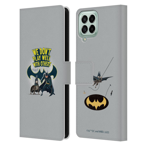 DC League Of Super Pets Graphics We Don't Play Well With Others Leather Book Wallet Case Cover For Samsung Galaxy M33 (2022)
