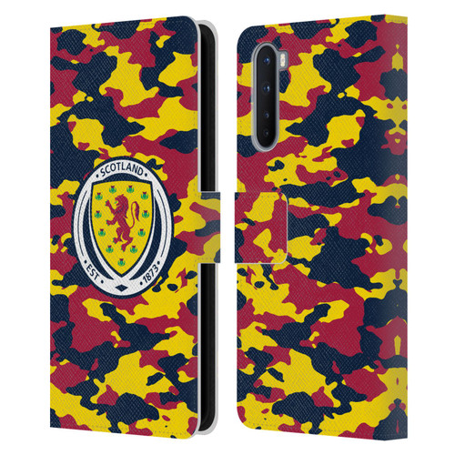 Scotland National Football Team Logo 2 Camouflage Leather Book Wallet Case Cover For OnePlus Nord 5G