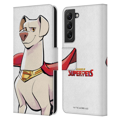 DC League Of Super Pets Graphics Krypto Leather Book Wallet Case Cover For Samsung Galaxy S22+ 5G