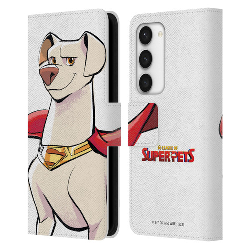 DC League Of Super Pets Graphics Krypto Leather Book Wallet Case Cover For Samsung Galaxy S23 5G