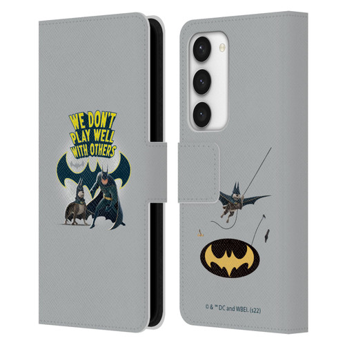 DC League Of Super Pets Graphics We Don't Play Well With Others Leather Book Wallet Case Cover For Samsung Galaxy S23 5G