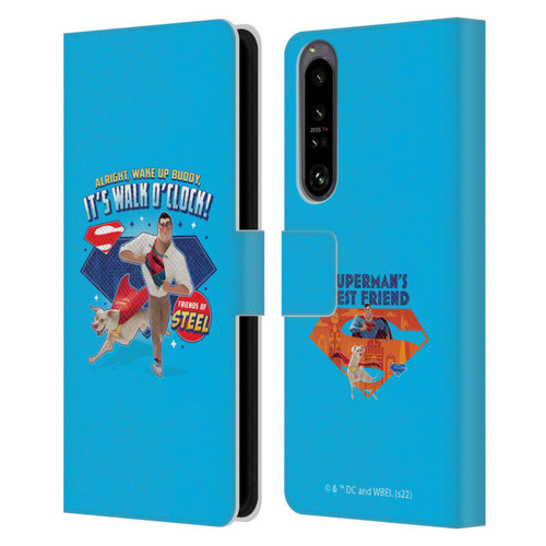 DC League Of Super Pets Graphics It's Walk O' Clock Leather Book Wallet Case Cover For Sony Xperia 1 IV